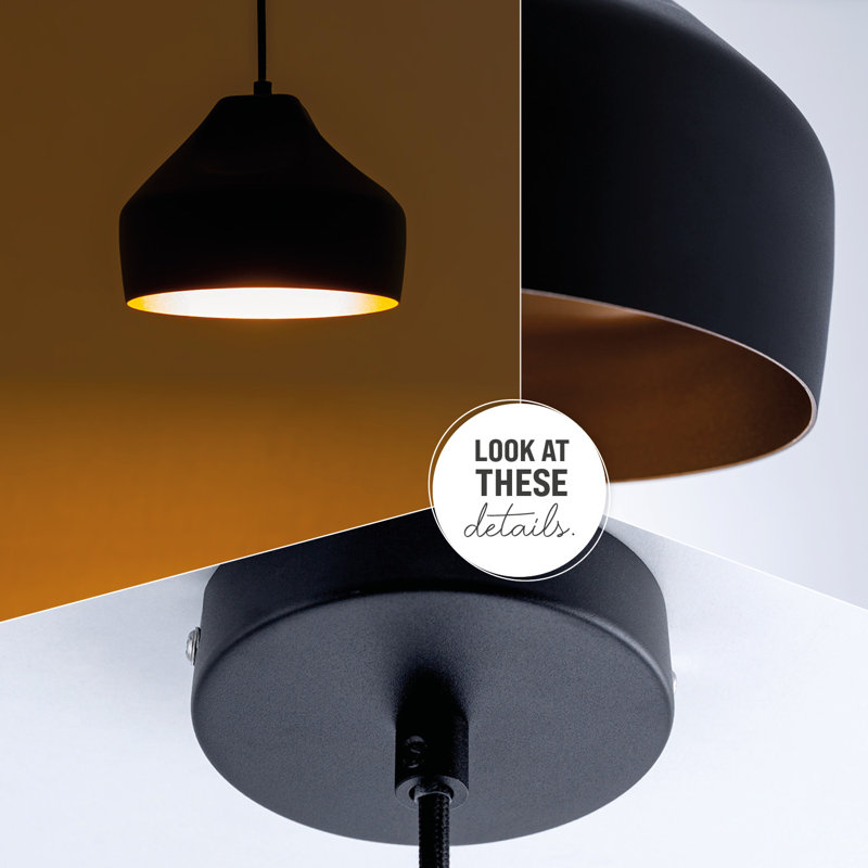 Pollard 1 - Light Single Pendant, Black/Gold