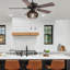 42"W Cazares 5 - Blade Oil-Rubbed Bronze and Wood Caged Ceiling Fan with Light