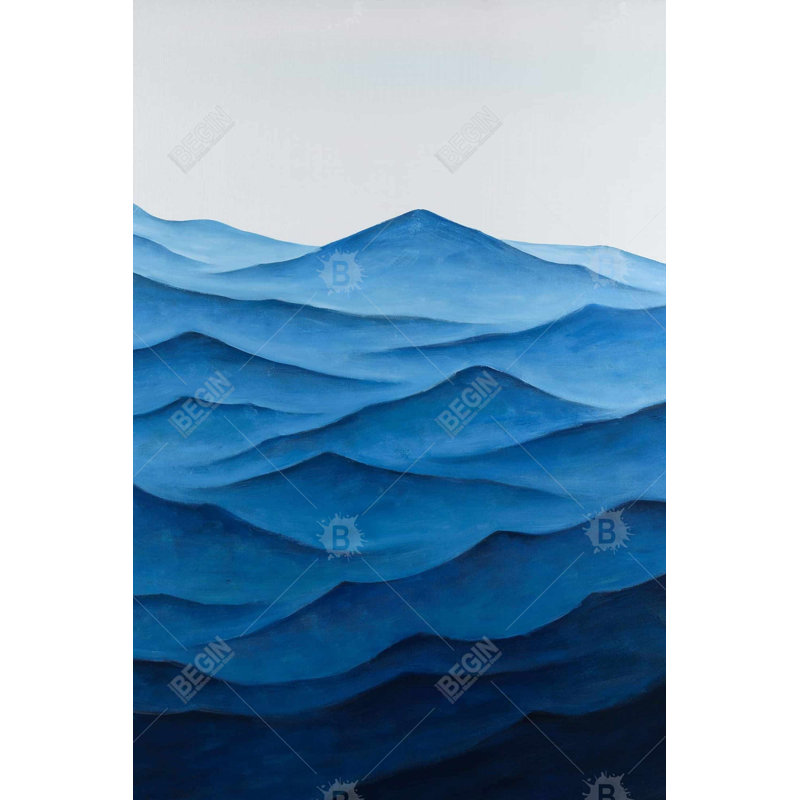 Toile foncée bleu foncé pour vagues Home