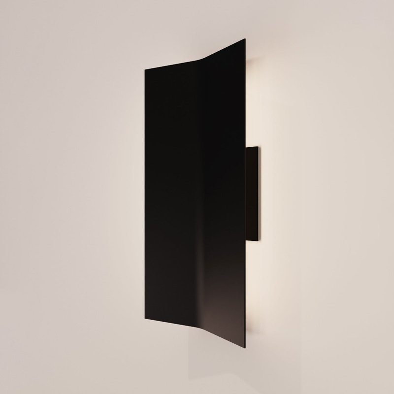 Applique murale encastrée en aluminium Turo, H 6,5 po x l 13 po x P 2,75 po, Noir satiné