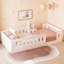 Lit plateforme simple avec garde-corps en bois blanc-1535773603