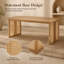 Table de salle à manger rectangulaire Vonnie de 180 cm (70,87 po) en bois d'hévéa avec accents en rotin tressé, table de cuisine et de salle à manger pour 6 personnes, capacité de 363 kg (800 lb)-1543080722