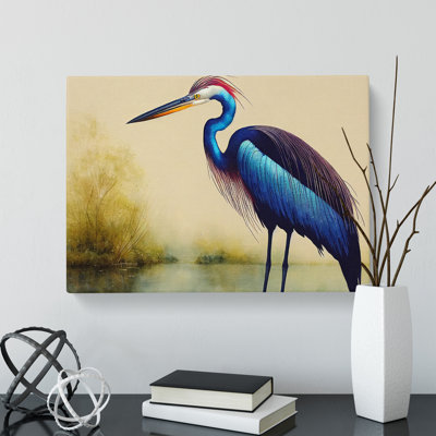 Watercolour Heron Bird Vol.1 - Wrapped Canvas