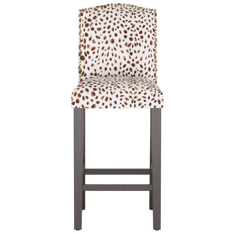 Tabouret de bar et de comptoir Delbreco, Tabouret de bar (siège d'une hauteur de 31 po), Multicolore vif Tulum, Crème