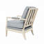 Chaise rembourrée en polyester avec 4 pieds