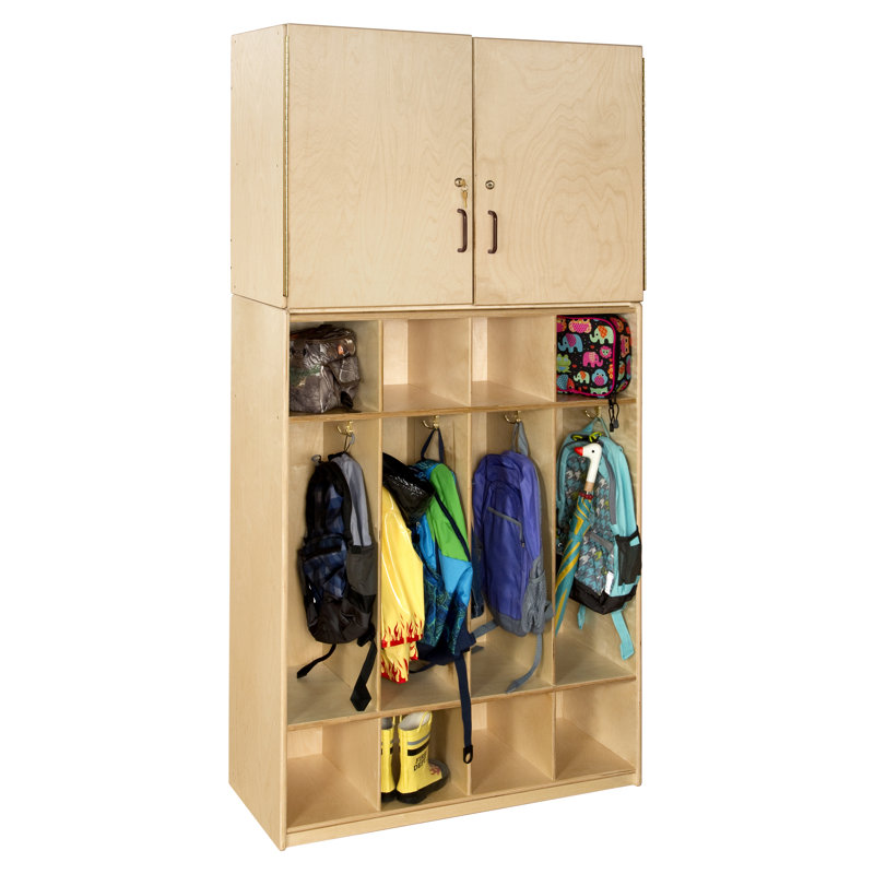 Natural Baltic Birch Plywood 4-Unit Storage Locker Cabinet