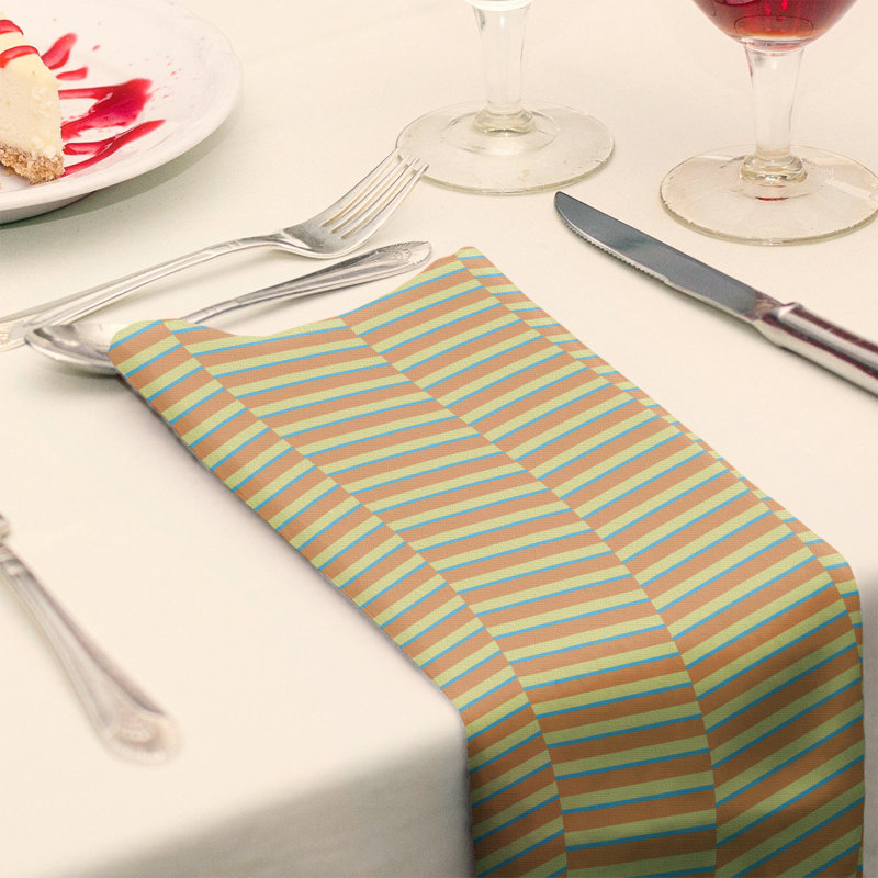 Serviette de table en coton fracturé, Orange/jaune, H 0,1 po x l 22 po x P 22 po, Polyester sergé