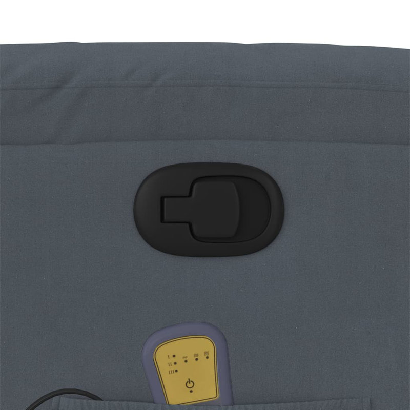 Upholstered Massage Chair, Dark Gray Polyester