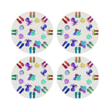 Winter In Florida Vegan Leather Round Pebble Placemat
