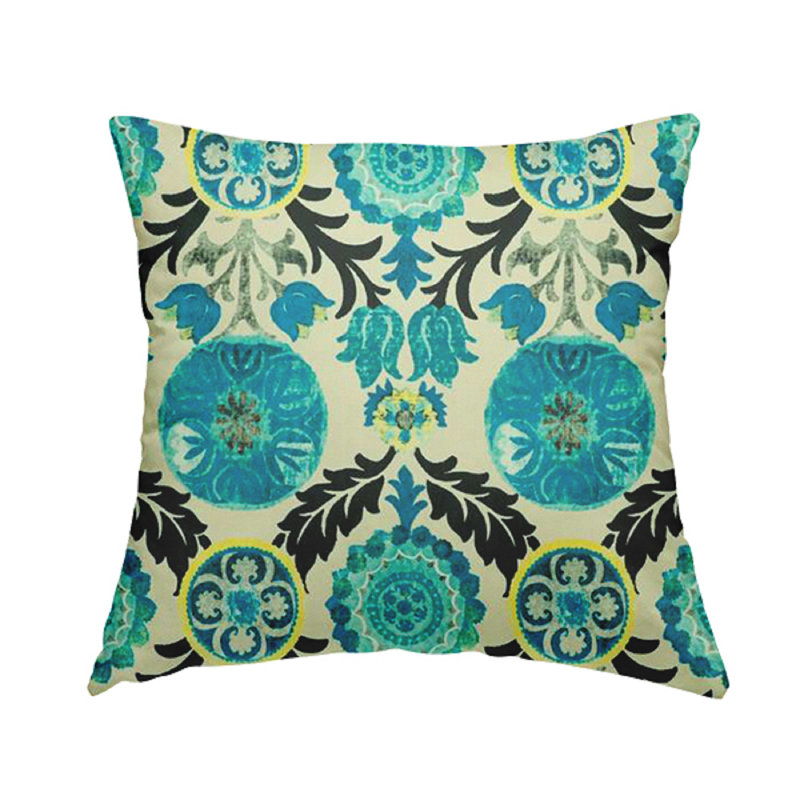 Hanah Floral Square Cushion, 55cm H x 55cm W x 5cm D