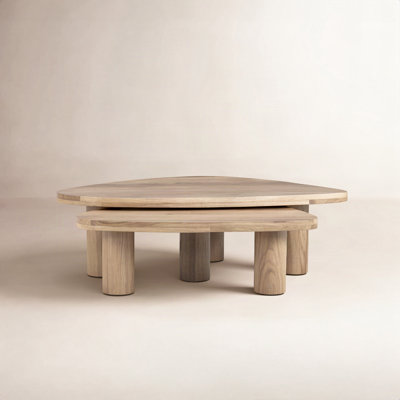 48" Oak Coffee Table Set