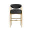 HELOISE Upholstered Stool with Metal Frame-602130929-602130930