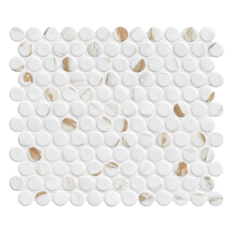 Carrelage mural en porcelaine mate Calacatta