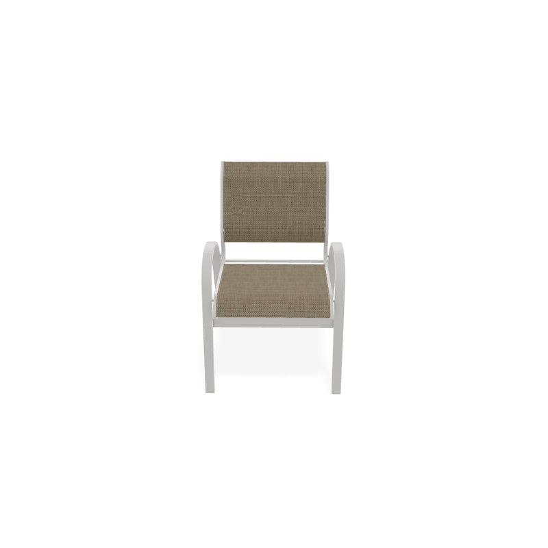 Aruba 1 Outdoor Dining Armchair, Textured Snow, Newport