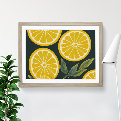 Lemon Fruit Deco - Framed Print