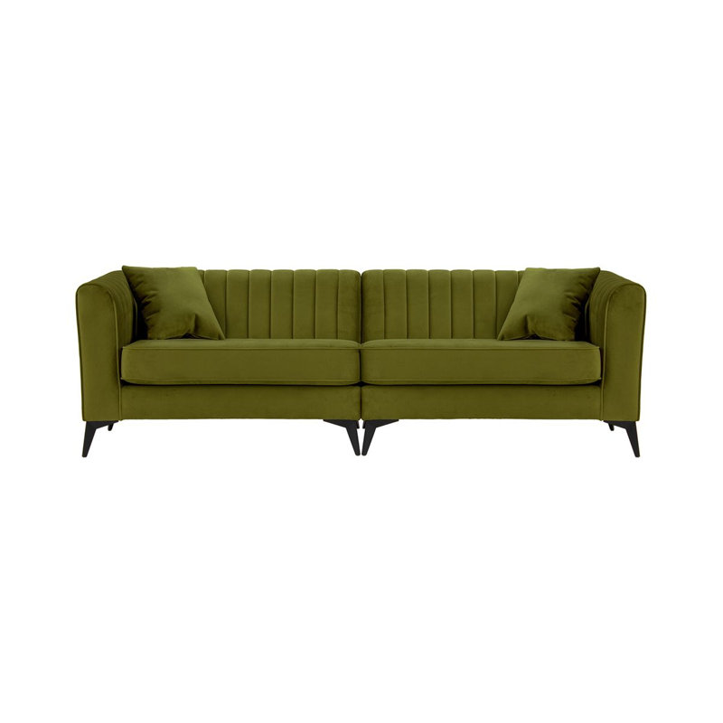 Ahmaud 4 Seater Sofa, Olive Green