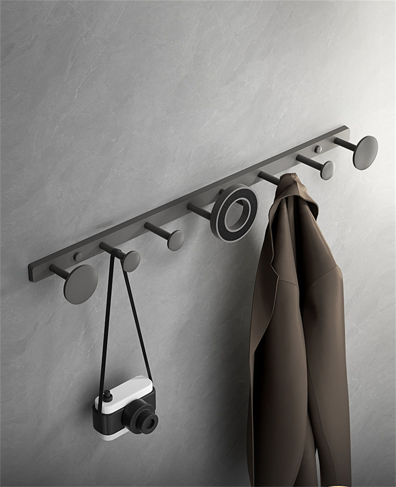 Ivy Bronx Bangert Metal Freestanding 7 - Hook Wall Mounted Coat Rack ...