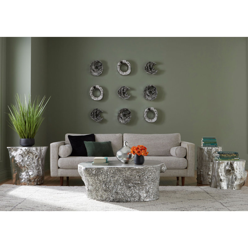 Cast Eroded Wood Circle Wall Décor