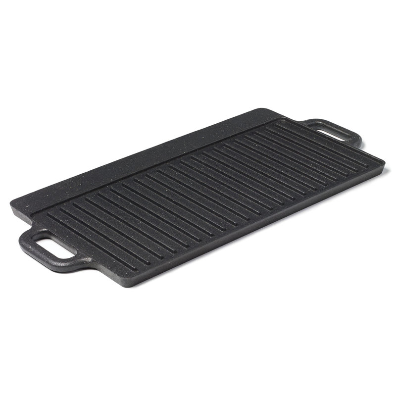 Black Cast Iron Reversible Grill and Griddle