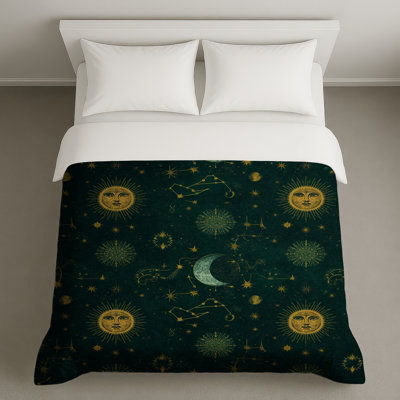 Housses de couette célestes soleil lune étoiles