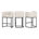 Antique White/Faux Leather