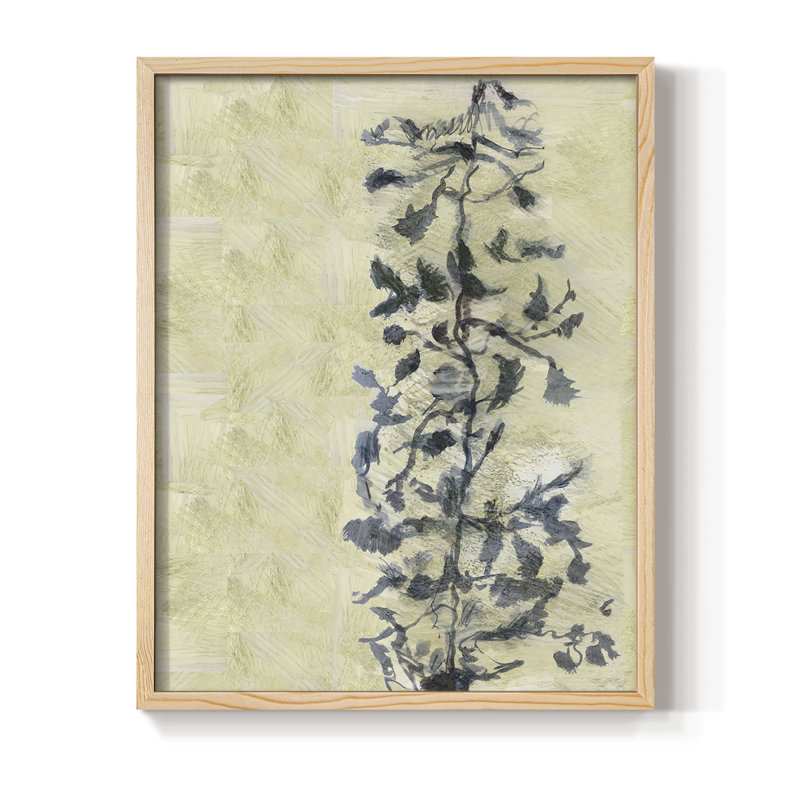 Chinoiserie 2 Tan I Framed Print - Solid Wood