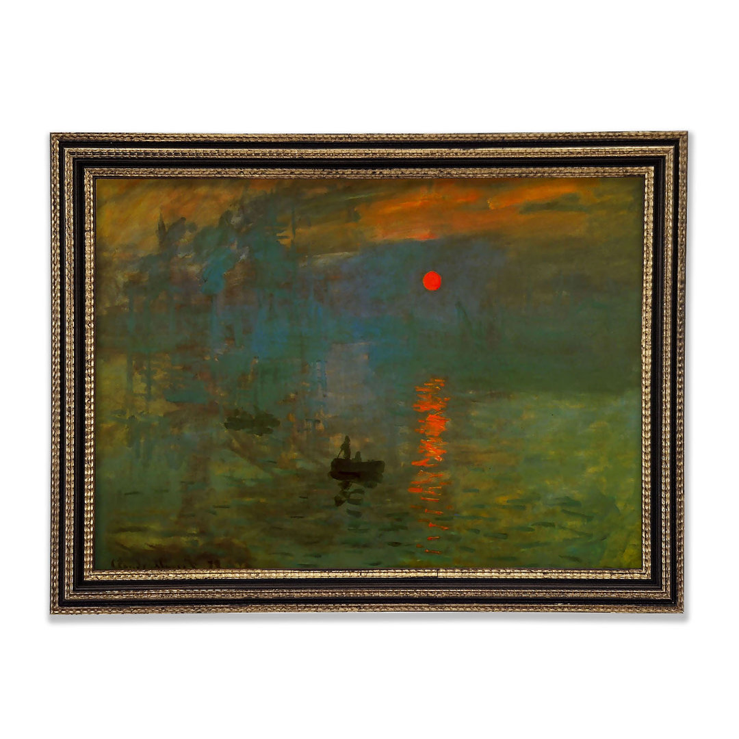 Gerahmtes Wandbild Sonnenaufgang von Claude Monet