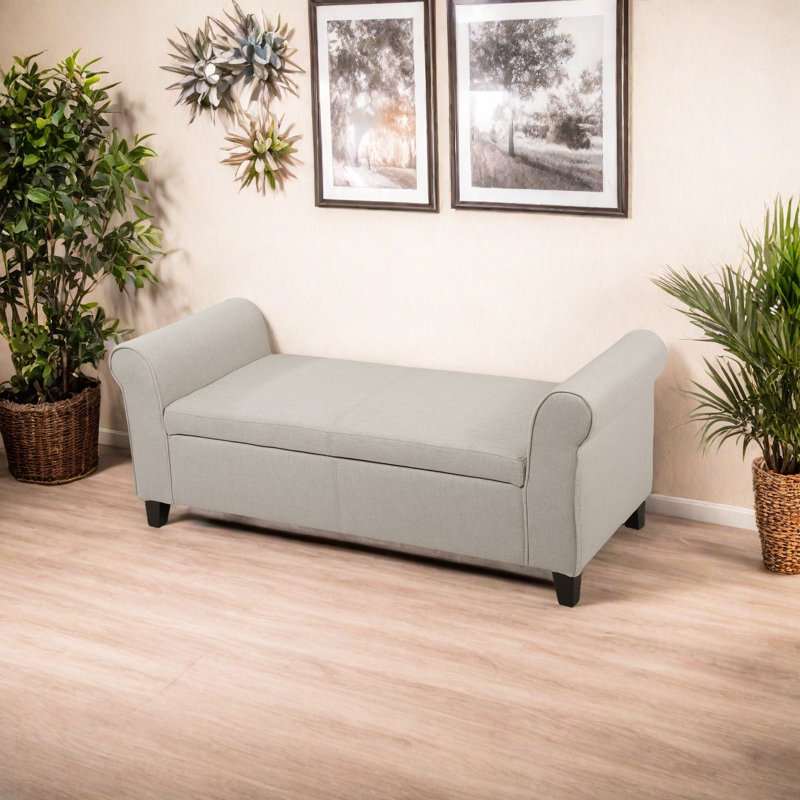 BANC DE RANGEMENT HAYES ARMED, Gris clair
