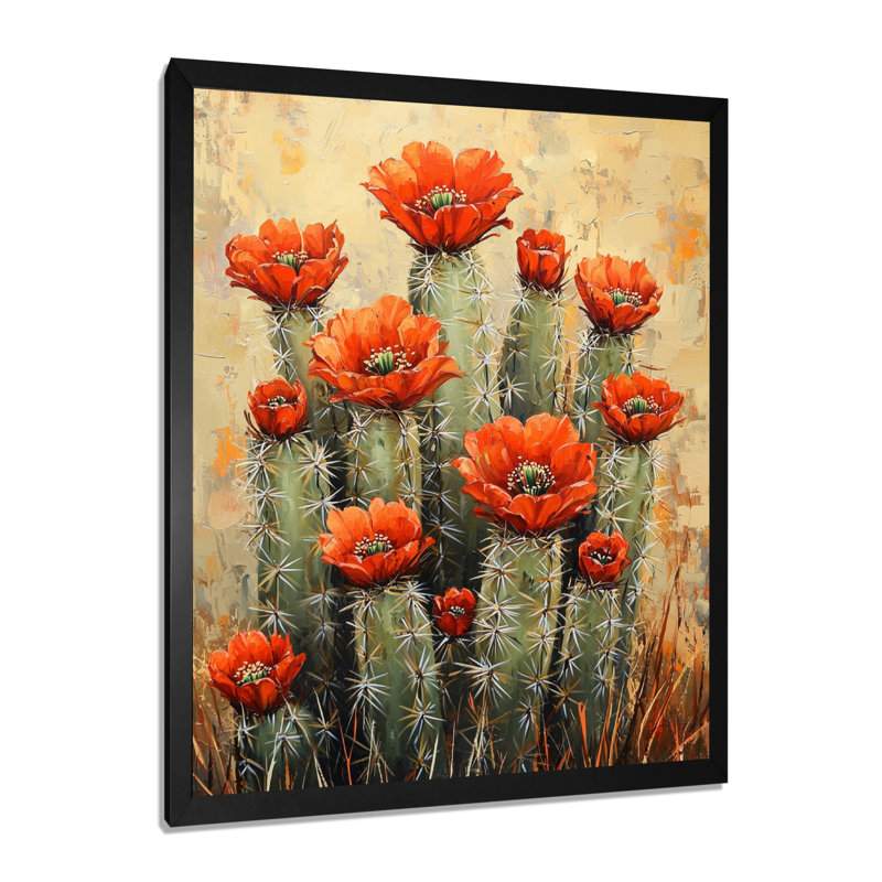 Martesha - Floral Canvas Art Print, 32" H x 24" W, Single Picture Framed Print, Black