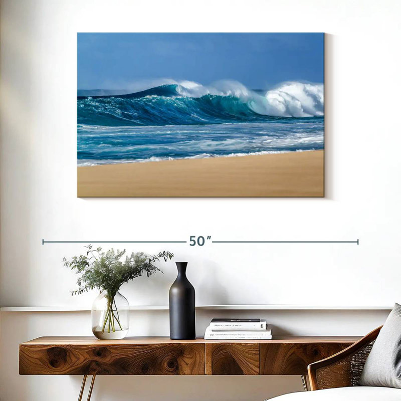 Senne Breaking Sea Waves, 26" H x 39" W