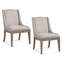 Chaise d'appoint en bois massif Alsip Linen