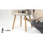 49.5cm H Luxury Fabric Upholstered Dining Chair with Wooden Legs-61276535-40986370