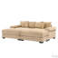 Canapé modulaire surdimensionné en velours côtelé de 92 po avec coussins décoratifs et 2 repose-pieds Cloud-116743483