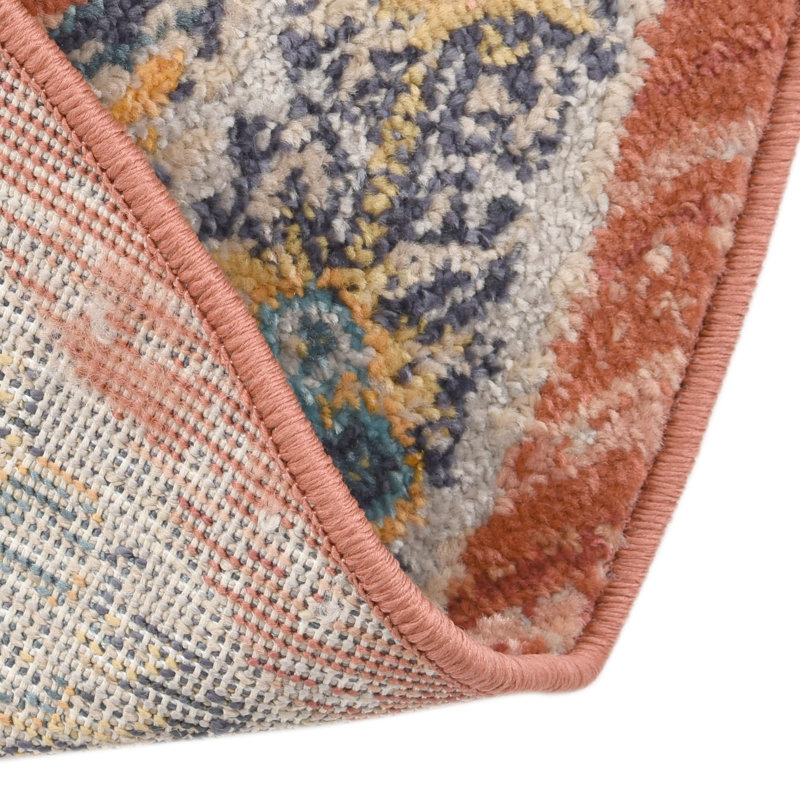 Alkire Floral Indoor Rug, Round 7'