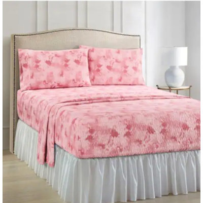 Ensemble de draps anti-froissement en microfibre douce aquarelle BedTite