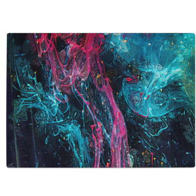 Glass Flowing Through in Abstract Chopping Board