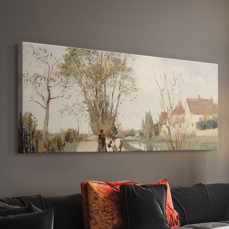 Série paysage - CXCII - Toile tendue avec châssis - Prêt à accrocher, H 12 po x l 30 po