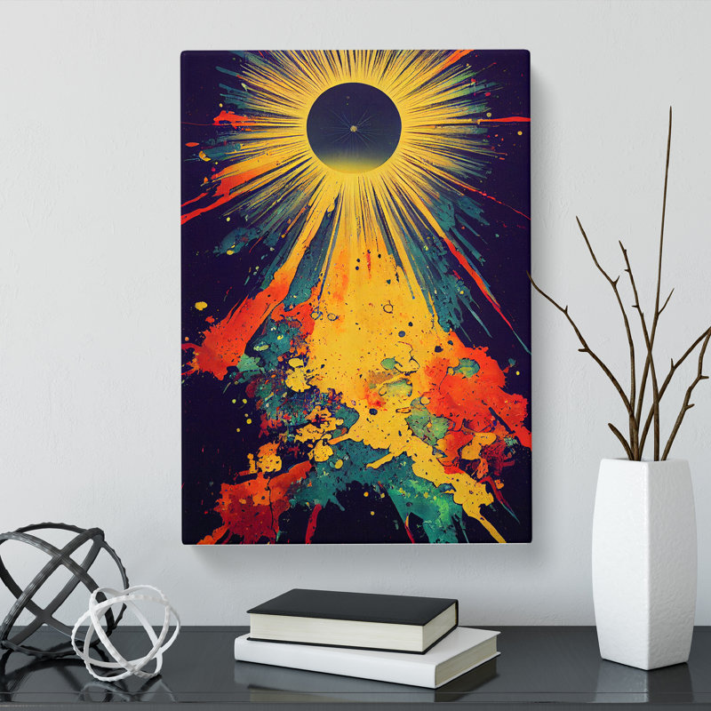 Ottis Sun Paint Splatter Vol.2 - Wrapped Canvas, 76cm H x 50cm W