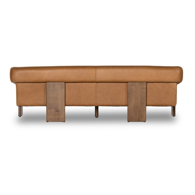 Cairo 90.5" Upholstered Sofa, Palermo Cognac Top Grain Leather