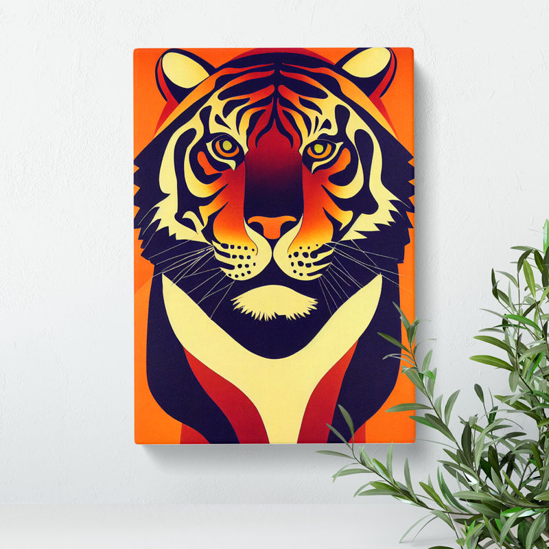 XC1022-4670X Tiger Art No.2 Abstract - Wrapped Canvas Print, 50cm H x 35cm W x 3cm D
