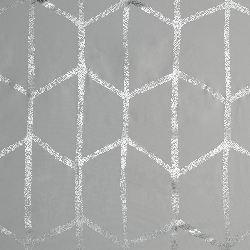 Rideau de douche imprimé métallique, Gris/argent