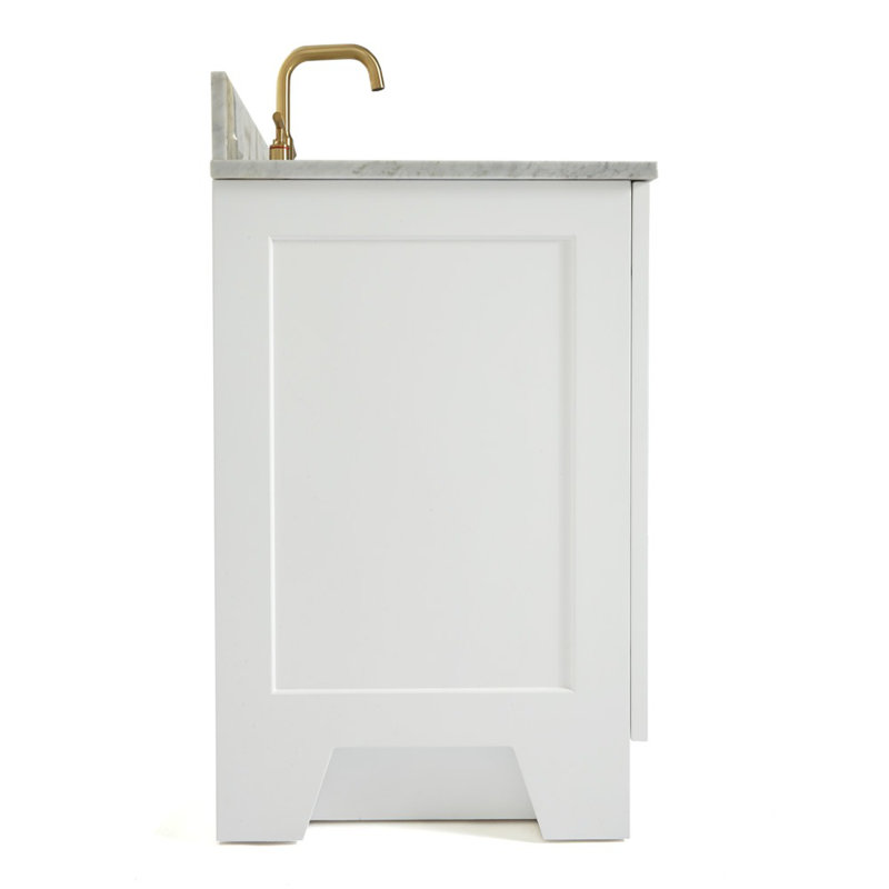 ARIEL TAYLOR 61 IN SINGLE RECTANGLE SINK VANITY, Rectangle, White