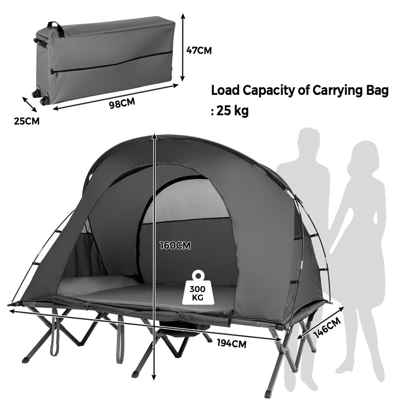 Alekhya 2 Person Tent, Grey