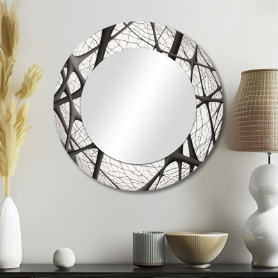 Miroir rond minimaliste noir et blanc