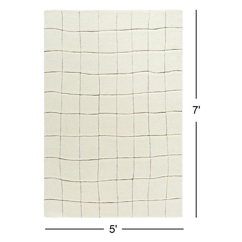 Millside Machine Washable Hand Tufted Rug, Rectangle 5' x 7'