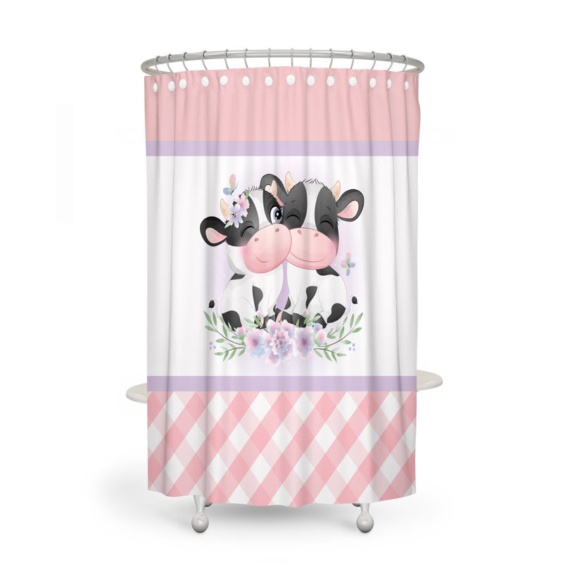 Rideau de douche simple à motif floral, H 70 po x l 72 po