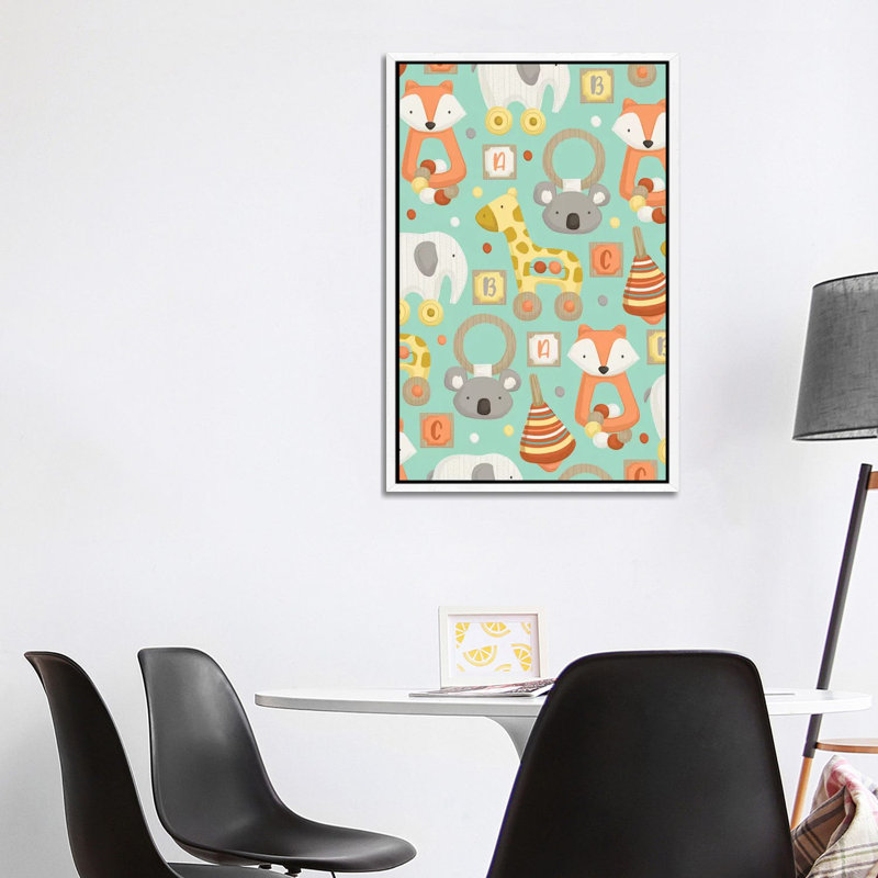Playtime 1 Piece Wall Art on Canvas, 101.6 cm H x 66.04 cm W, White Framed