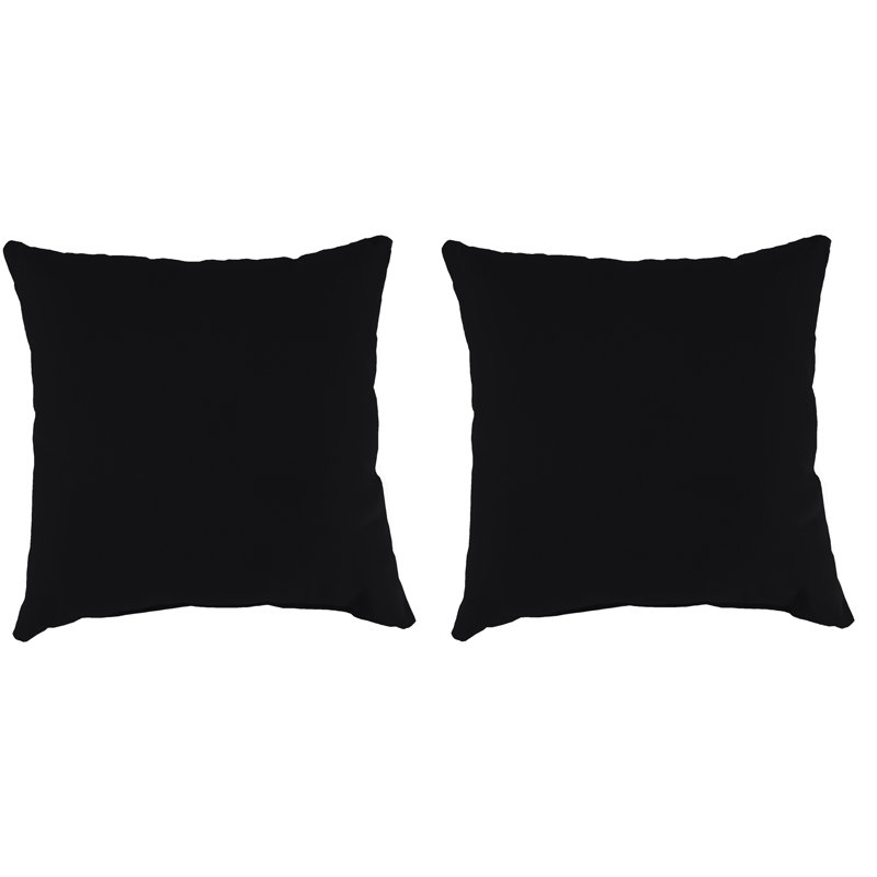Sunbrella Outdoor Throw Pillow, Canvas Black
