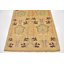 Tapis de zone en laine 4 pi 4 po x 8 po one-of-kind main noué la Mehdi