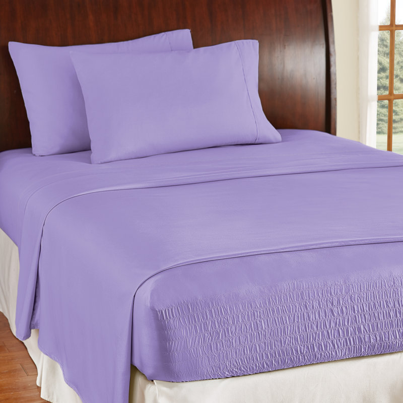 Microfiber Sheet Set, Lila, Full Fitted Sheet w/ 2 Standard Pillowcases